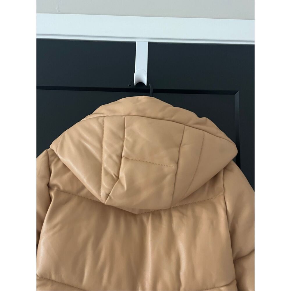 Abercrombie & Fitch Vegan Leather Puffer Coat Size S - Picture 10 of 10